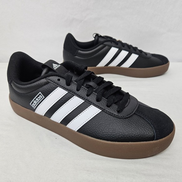 adidas Other - Adidas VL Court 3.0 Skateboarding Shoes ID6286 Black White Gum Men's Size 8.5